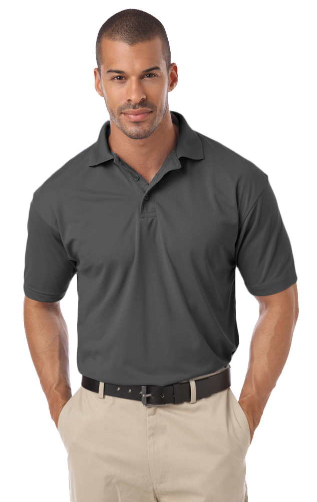 MENS IL-50 POLO NO POCKET  -  GRAPHITE SMALL SOLID