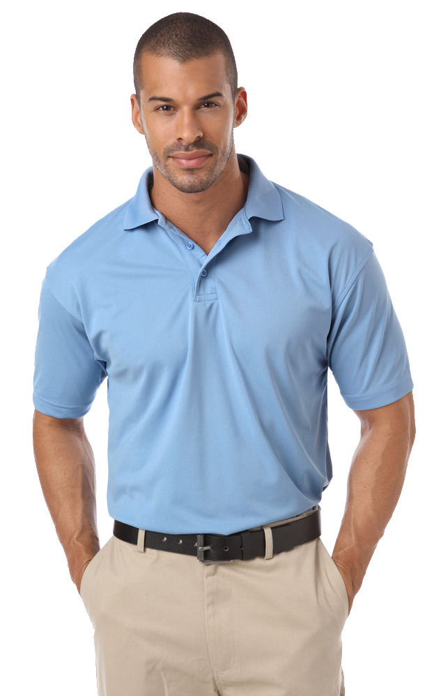 MENS IL-50 POLO NO POCKET  -  LIGHT BLUE SMALL SOLID