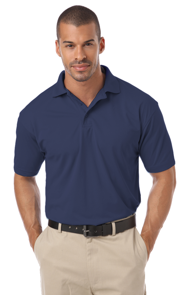 MENS IL-50 POLO NO POCKET  -  NAVY SMALL SOLID