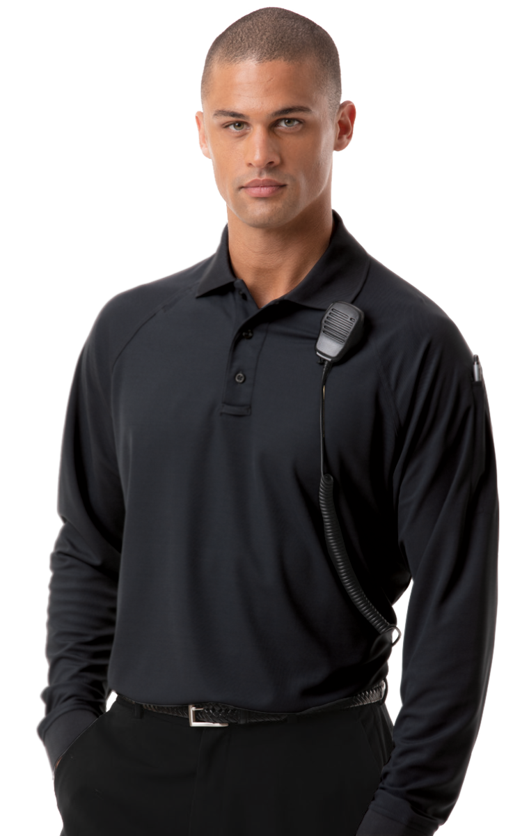 L/S ADULT TACTICAL SHIRT BLACK SMALL SOLID