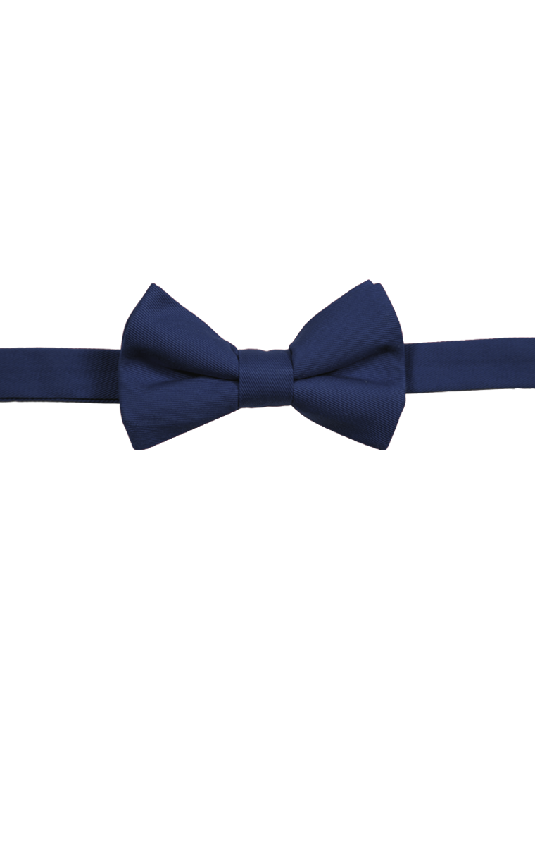 MENS TEFLON TREATED BOW TIE  -  NAVY ONE SIZE TIE SOLID