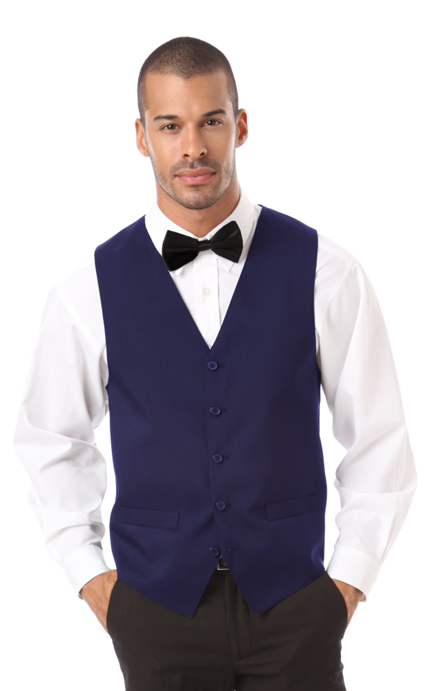 MENS TEFLON TWILL VEST  -  NAVY 2 EXTRA LARGE SOLID