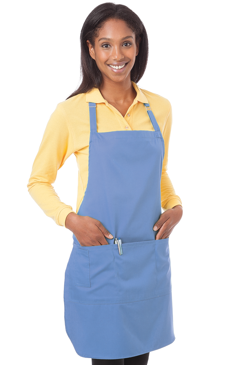 BIB APRON TEFLON  -  LIGHT BLUE ONE SIZE WAIST SOLID