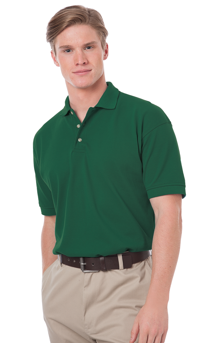 MENS SHORT SLEEVE 100% COTTON PIQUE POLO  -  HUNTER 2 EXTRA LARGE SOLID