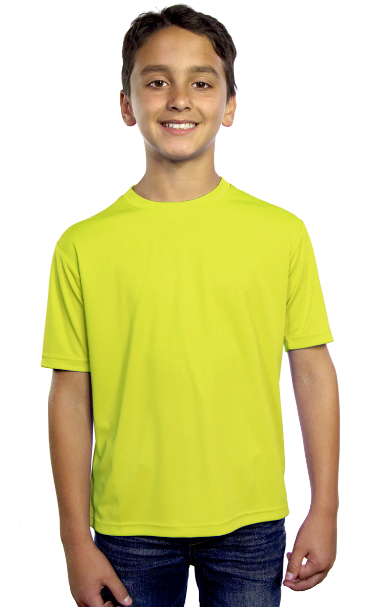 YOUTH SOLID WICKING T  -  OPTIC YELLOW SMALL SOLID