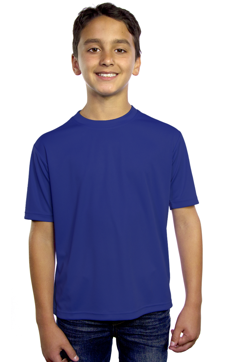 YOUTH SOLID WICKING T###  -  ROYAL SMALL SOLID