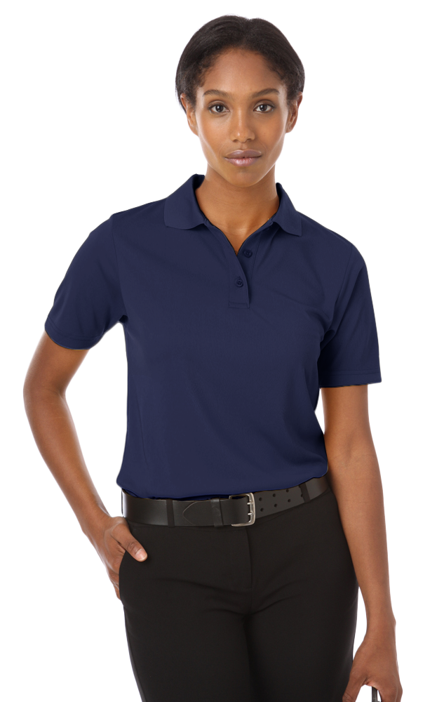 LADIES IL-50 POLO NO POCKET  -  NAVY SMALL SOLID