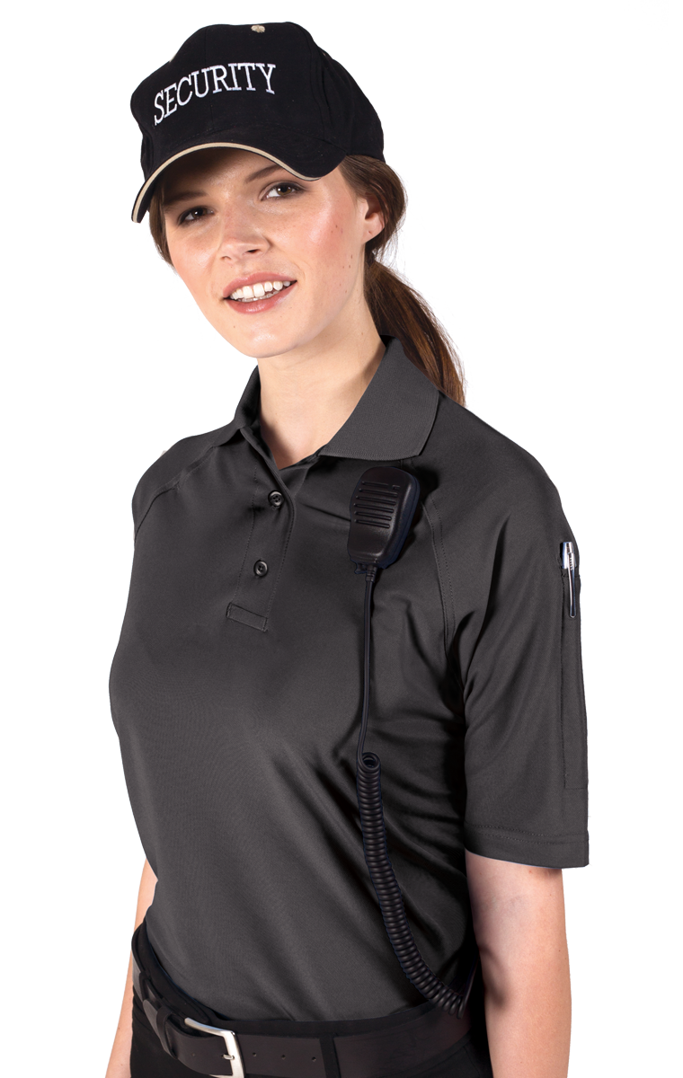 LADIES IL-50 TACTICAL POLO  -  GRAPHITE SMALL SOLID