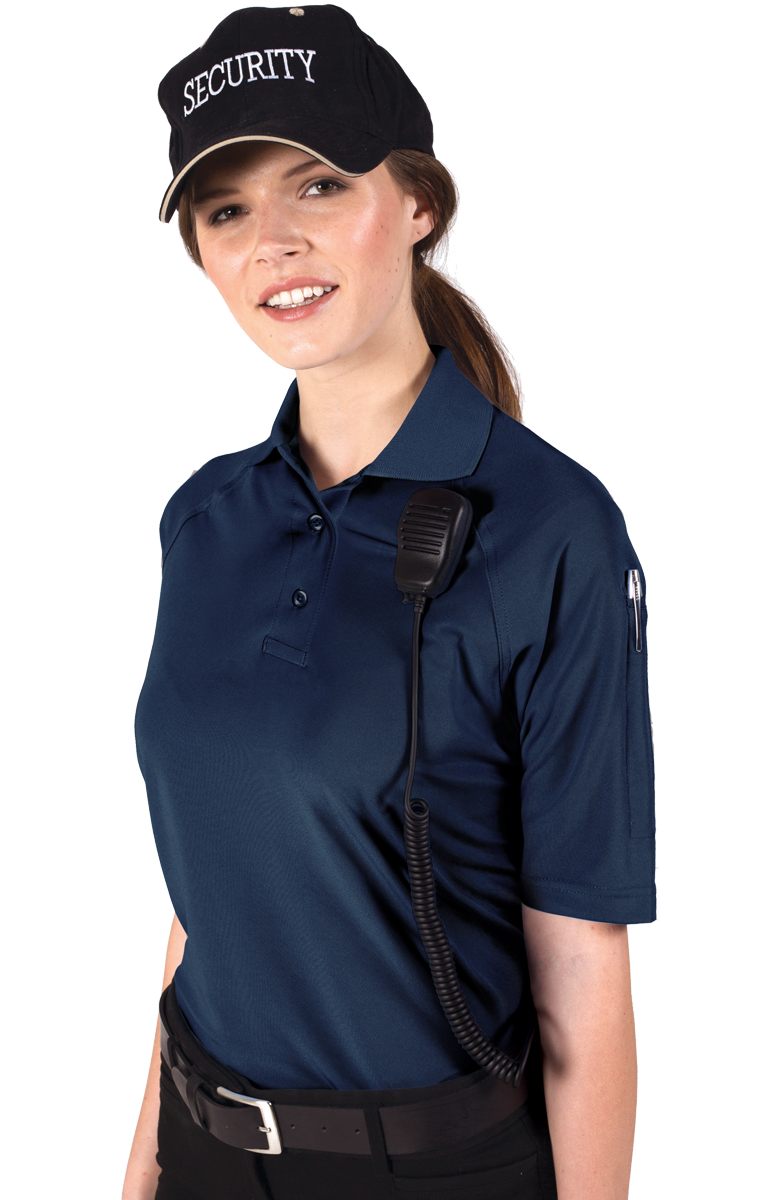 LADIES IL-50 TACTICAL POLO###  -  NAVY SMALL SOLID