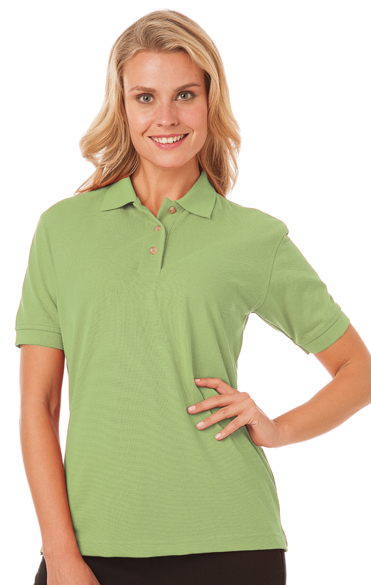 LADIES SHORT SLEEVE SUPERBLEND PIQUE  -  CACTUS EXTRA SMALL SOLID