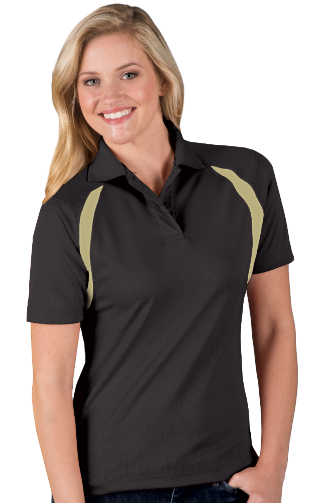 LADIES WICKING CONTRAST INSERT   -  BLACK- VEGAS GOLD 2 EXTRA LARGE TRIM VEGAS GOLD