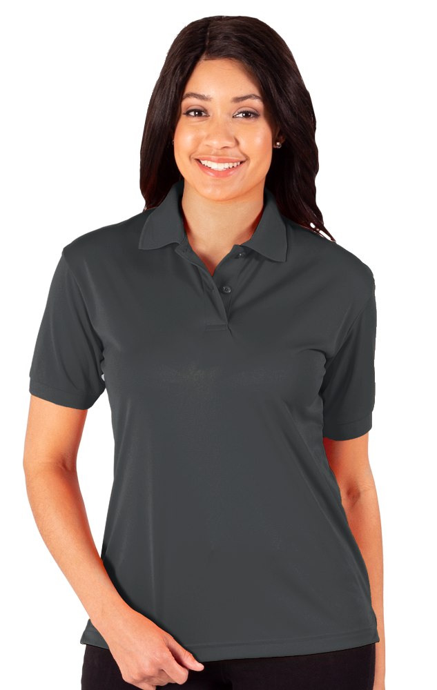 LADIES WICKING SOLID SNAG RESIST POLO   -  GRAPHITE 2 EXTRA LARGE SOLID