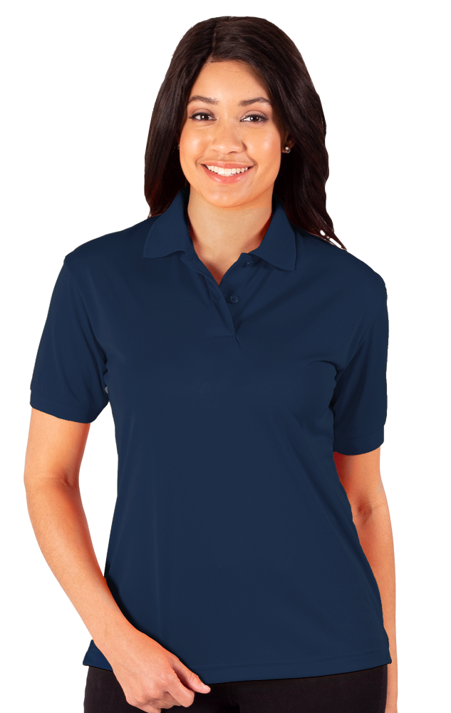 LADIES WICKING SOLID SNAG RESIST POLO   -  NAVY 2 EXTRA LARGE SOLID