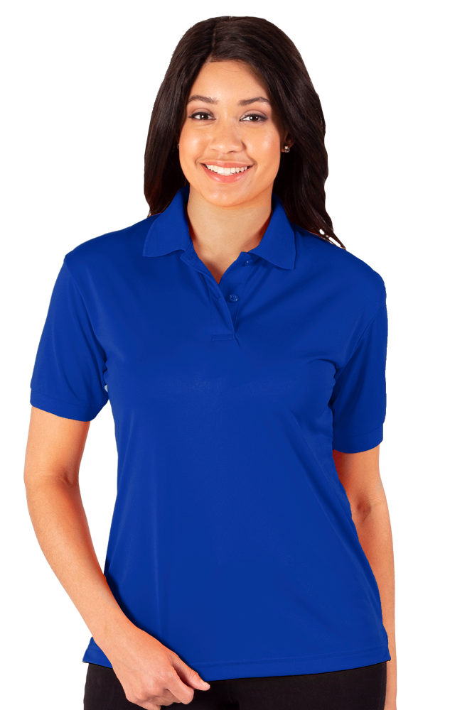 LADIES WICKING SOLID SNAG RESIST POLO   -  ROYAL 2 EXTRA LARGE SOLID