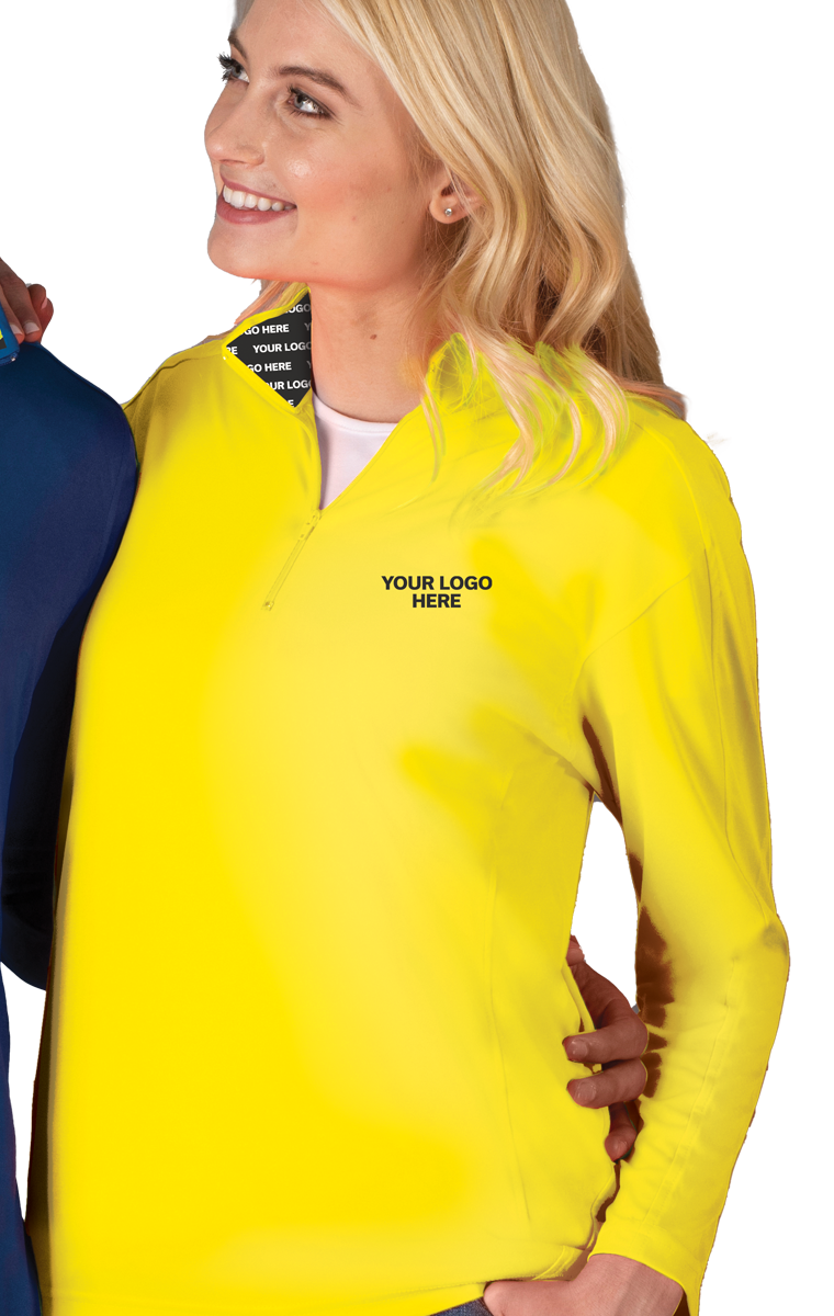 YOUR LOGO HERE ATHLETIC 1/4 OPTIC YELLOW 2 EXTRA LARGE SOLID