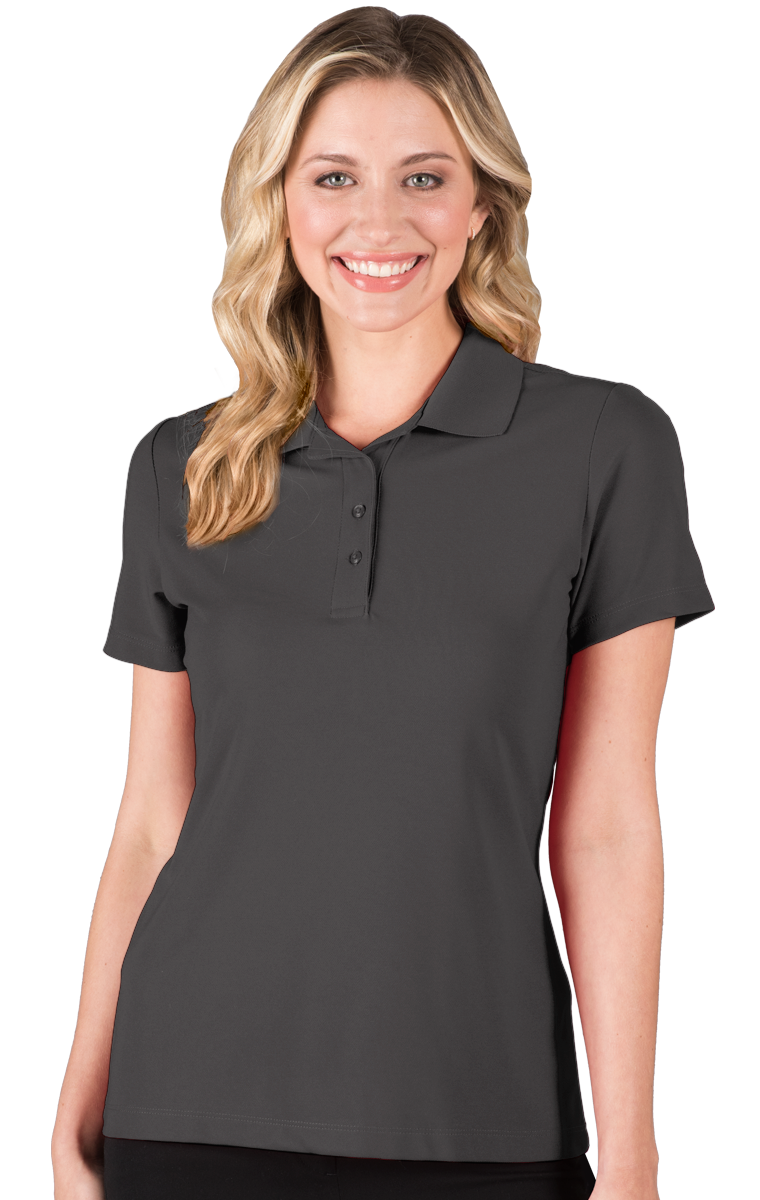 LADIES ULTRA LUX POLO  -  GRAPHITE EXTRA SMALL SOLID