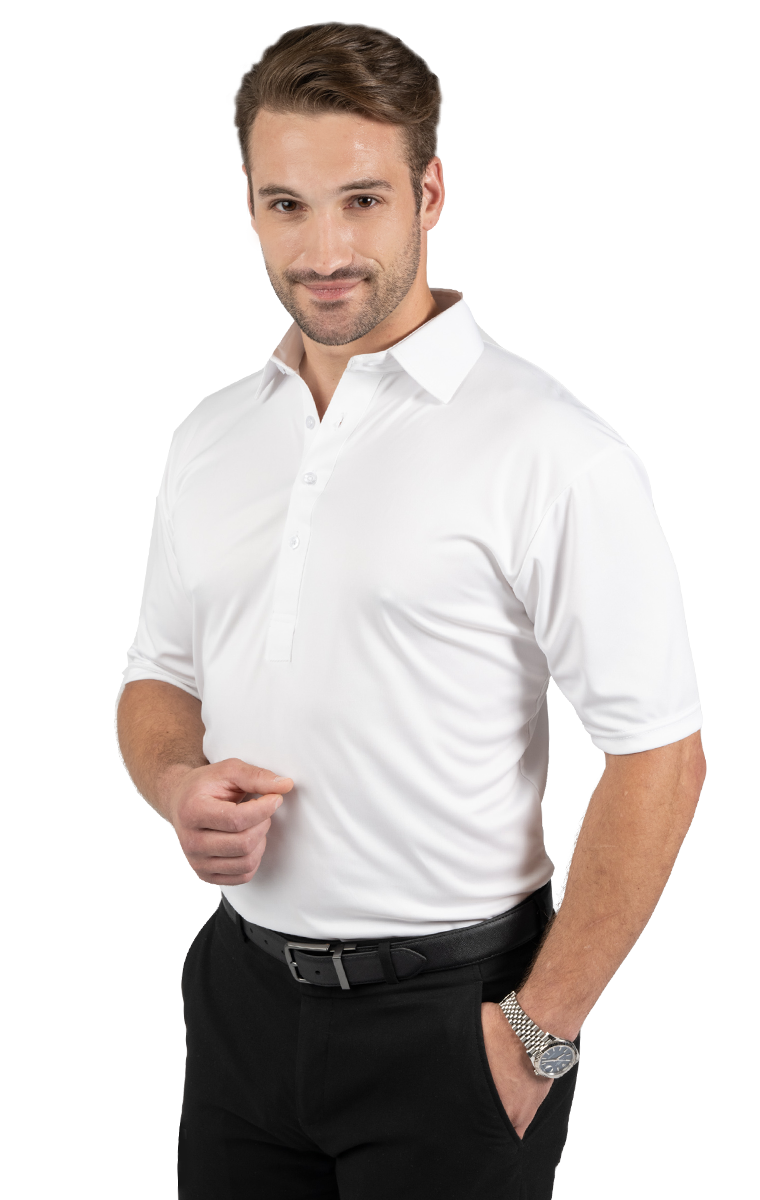 BONDED COLLAR POLO WHITE 2 EXTRA LARGE SOLID