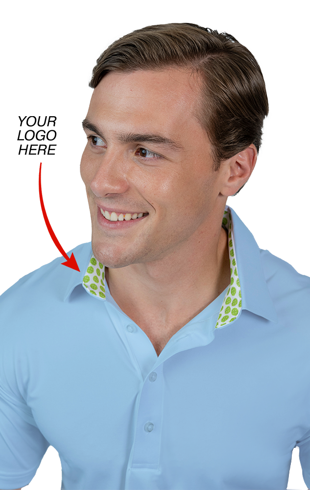 SUBLIMATED BONDED COLLAR POLO LIGHT BLUE 2 EXTRA LARGE SOLID