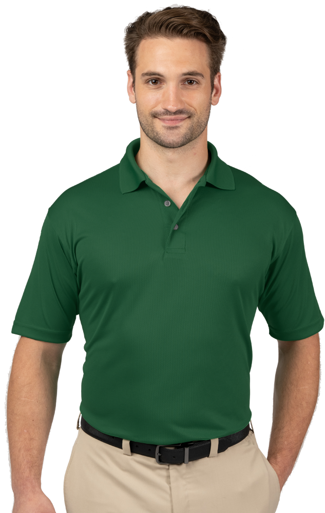 MENS SOLID WICKING POLO  -  HUNTER EXTRA SMALL SOLID