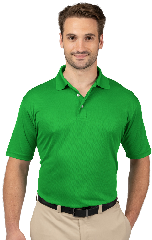 MENS SOLID WICKING POLO  -  KELLY EXTRA SMALL SOLID