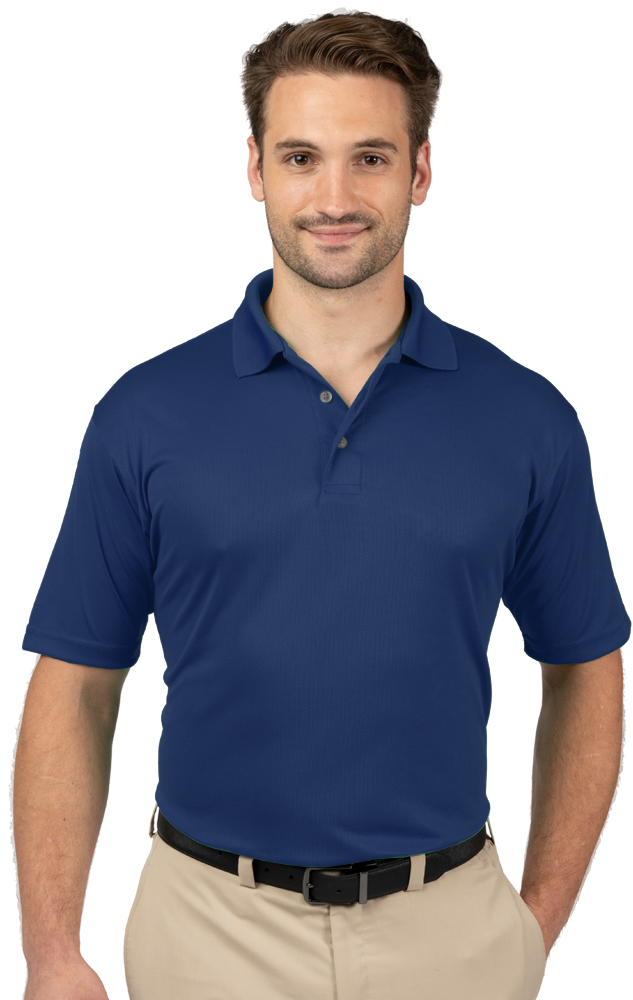 MENS SOLID WICKING POLO  -  NAVY EXTRA SMALL SOLID