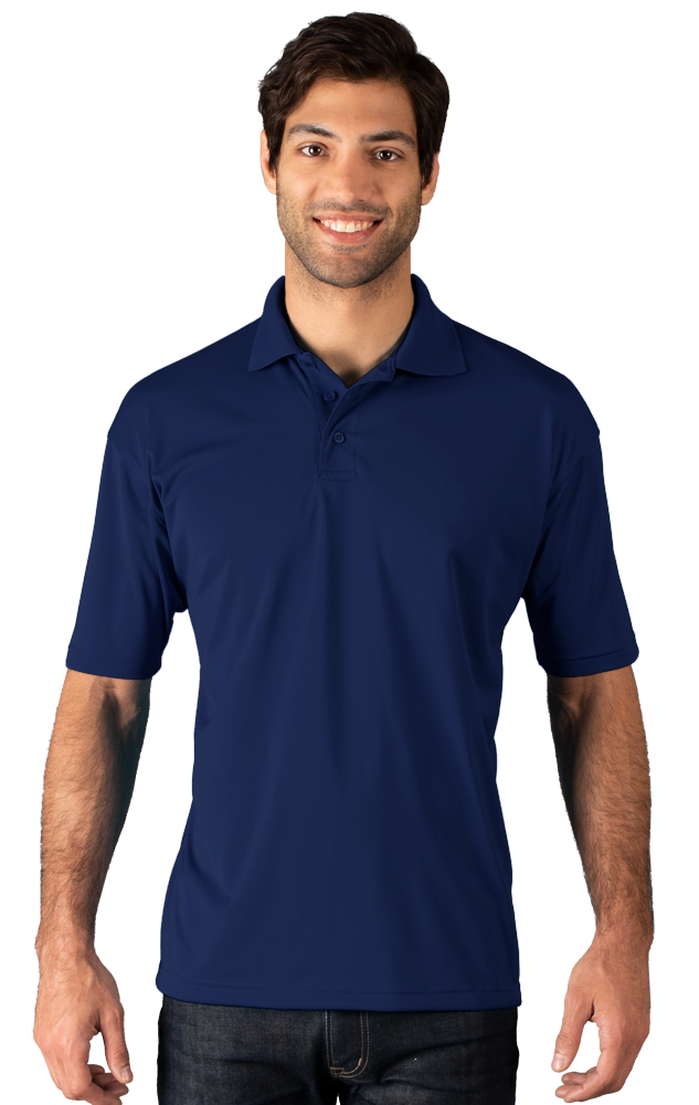 MENS WICKING SOLID SNAG RESIST POLO   -  NAVY 2 EXTRA LARGE SOLID