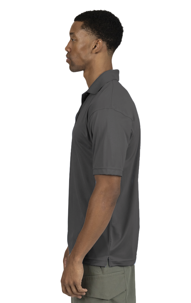 MENS VALUE MOISTURE WICKING S/S POLO  -  GRAPHITE 2 EXTRA LARGE SOLID