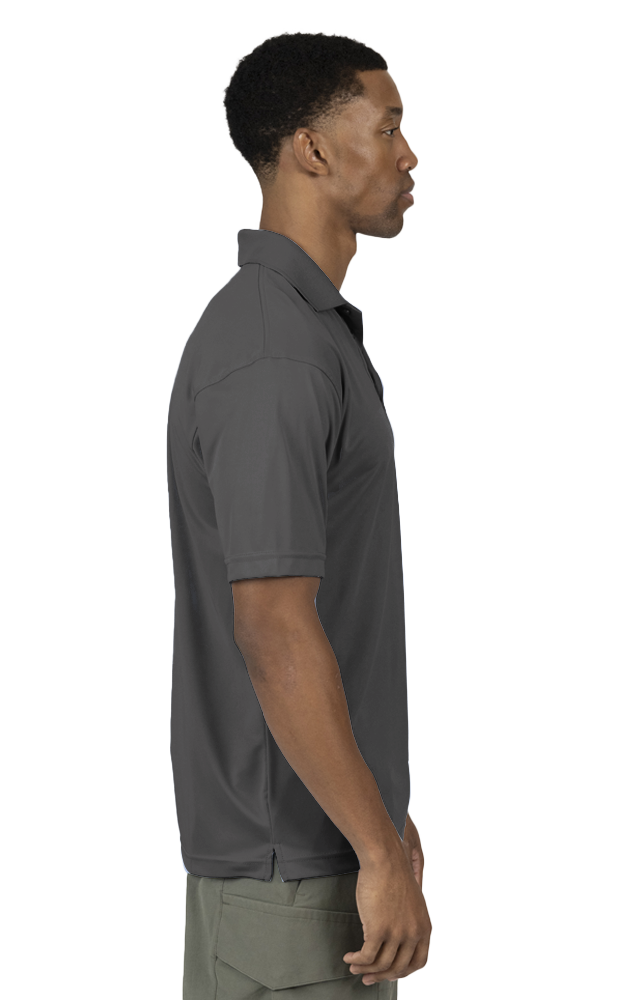 MENS VALUE MOISTURE WICKING S/S POLO  -  GRAPHITE 2 EXTRA LARGE SOLID