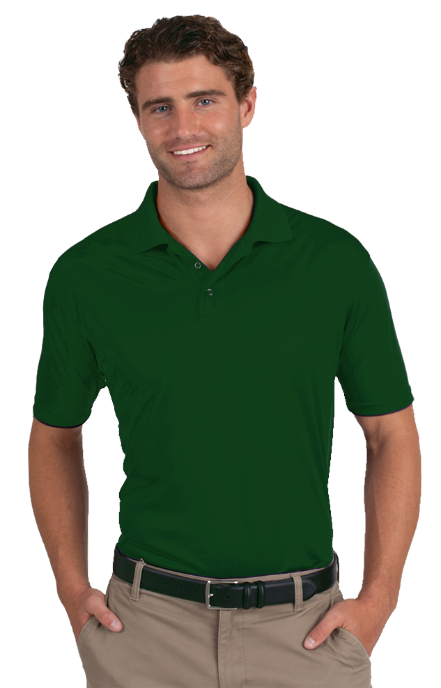 MENS VALUE MOISTURE WICKING S/S POLO  -  HUNTER SMALL SOLID