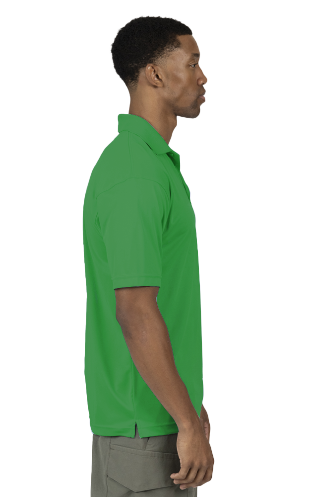 MENS VALUE MOISTURE WICKING S/S POLO  -  KELLY SMALL SOLID