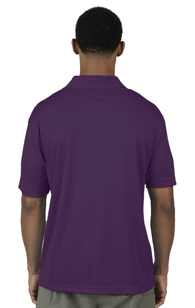 MENS VALUE MOISTURE WICKING S/S POLO  -  PURPLE SMALL SOLID