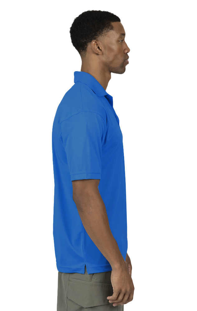 MENS VALUE MOISTURE WICKING S/S POLO  -  TURQUOISE SMALL SOLID