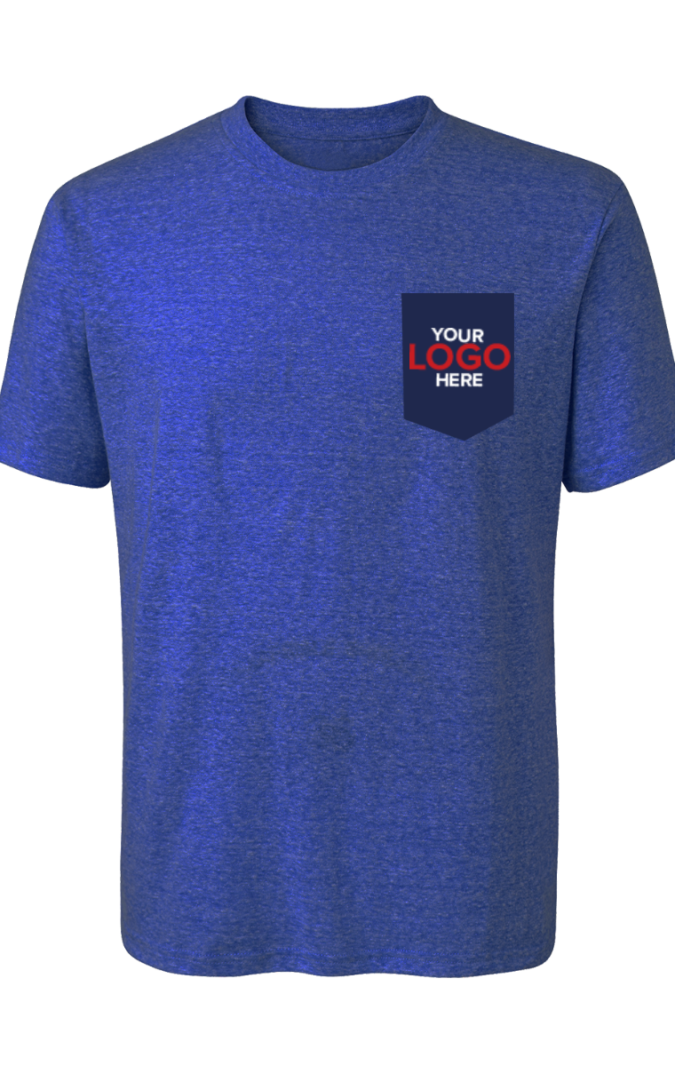 YOUR LOGO HERE ADULT TRIBLEND SHORT SLEEVE CREW NECK TEE ROYAL 2 EXTRA LARGE SOLID