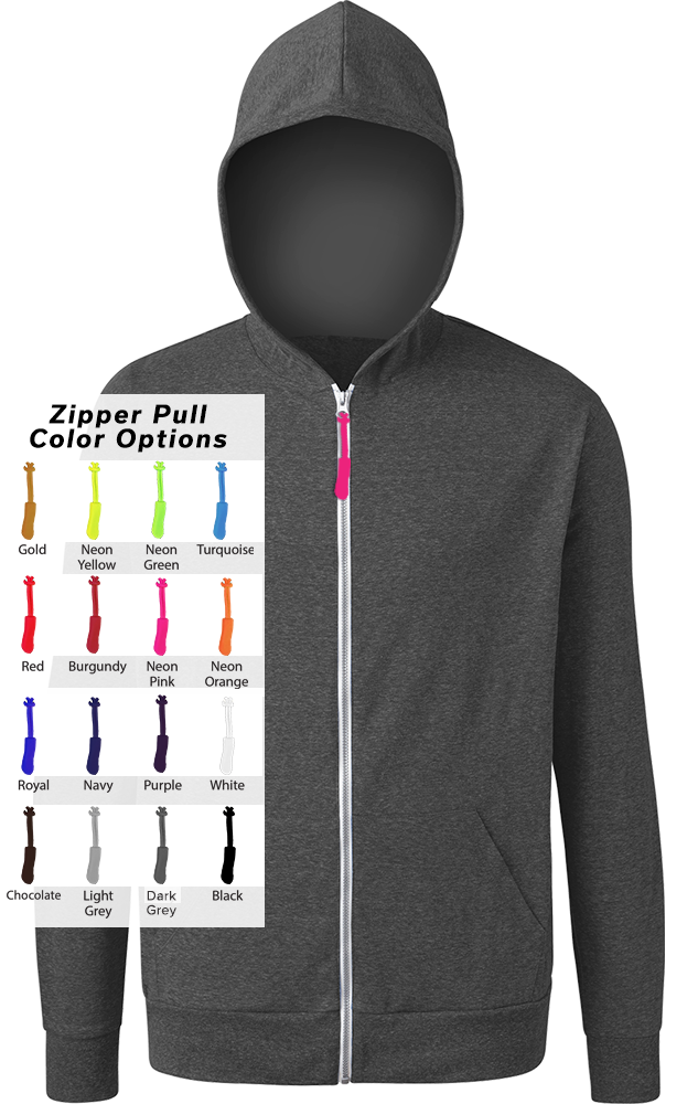 CUSTOM ZIPPER PULL TRIBLEND HOODIE BLACK 2 EXTRA LARGE SOLID