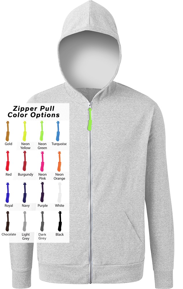 CUSTOM ZIPPER PULL TRIBLEND HOODIE LIGHT GREY 2 EXTRA LARGE SOLID