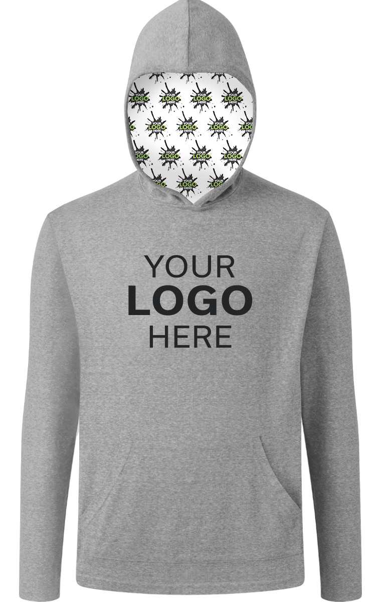 YOUR LOGO HERE ADULT TRIBLEND PULLOVER HOODIE LIGHT GREY 2 EXTRA LARGE SOLID