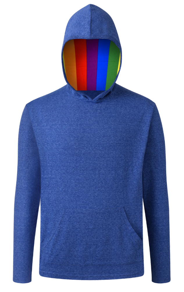 PRIDE TRIBLEND PULLOVER HOODIE ROYAL 2 EXTRA LARGE SOLID