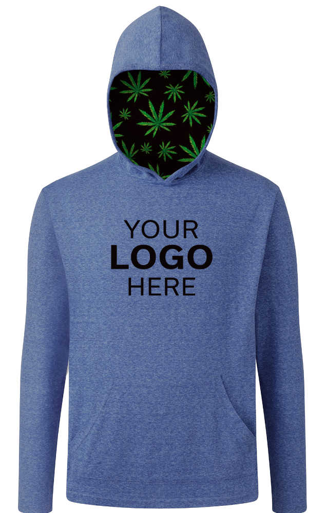 CANNABIS PULLOVER TRIBLEND BLUE SMALL SOLID