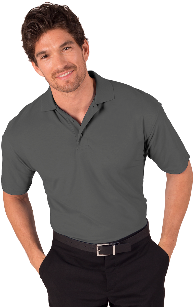 MENS S/S VALUE PIQUE POLO  -  GRAPHITE 3 EXTRA LARGE SOLID