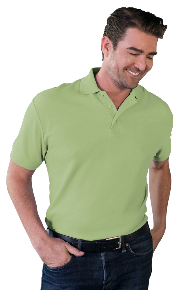 MENS VALUE SOFT TOUCH PIQUE POLO  -  CACTUS 2 EXTRA LARGE SOLID