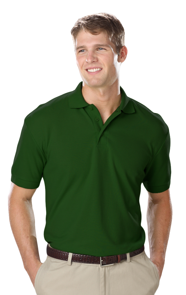 MENS VALUE SOFT TOUCH PIQUE POLO  -  HUNTER 2 EXTRA LARGE SOLID