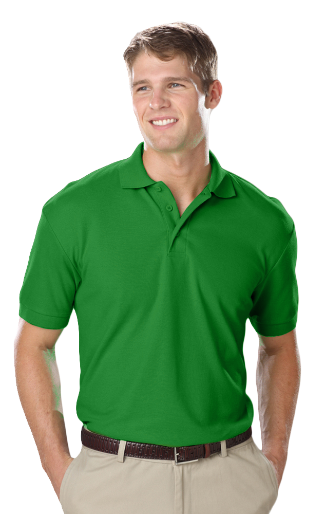 MENS VALUE SOFT TOUCH PIQUE POLO  -  KELLY 2 EXTRA LARGE SOLID