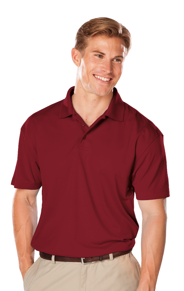 MENS AVENGER MICRO PIQUE S/S POLO BURGUNDY 2 EXTRA LARGE SOLID