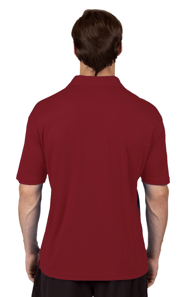 MENS AVENGER MICRO PIQUE S/S POLO BURGUNDY 2 EXTRA LARGE SOLID