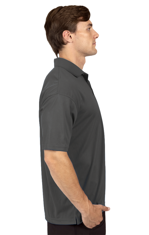 MENS AVENGER MICRO PIQUE S/S POLO GRAPHITE 2 EXTRA LARGE TALL SOLID