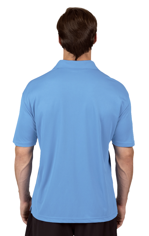 MENS AVENGER MICRO PIQUE S/S POLO LIGHT BLUE SMALL SOLID