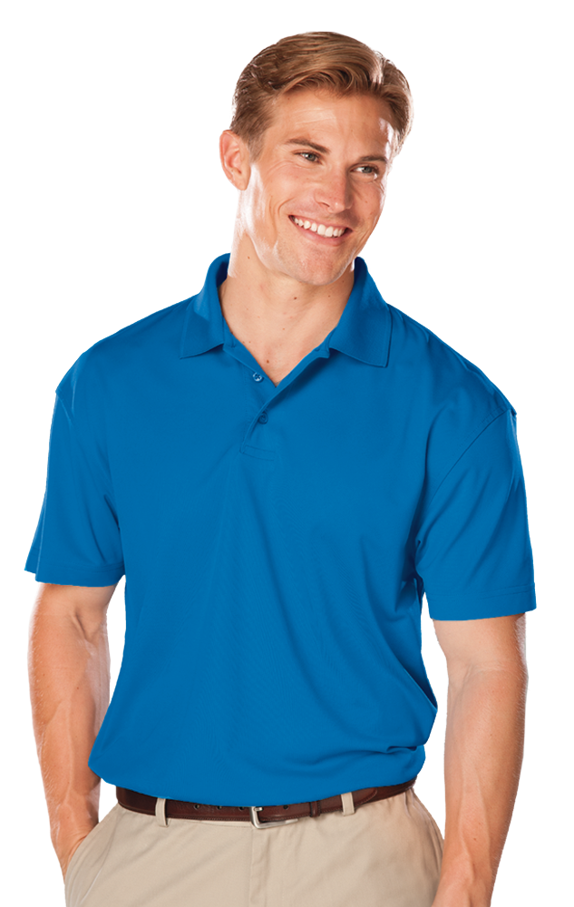 MENS AVENGER MICRO PIQUE S/S POLO TURQUOISE SMALL SOLID