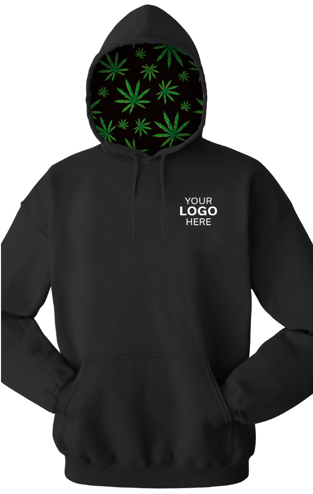 Cannabis Adult Pullover Hoodie BLACK SMALL SOLID