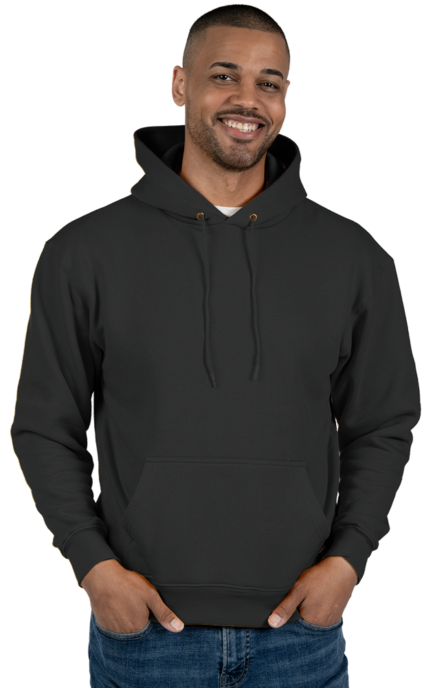 ADULT FLEECE PULLOVER HOODIE  -  BLACK EXTRA SMALL SOLID