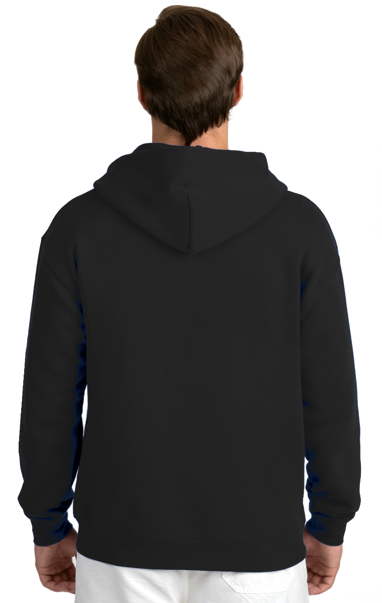 ADULT FLEECE PULLOVER HOODIE  -  BLACK EXTRA SMALL SOLID